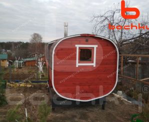 Баня-квадробочка из кедра Мега-2 СВ (цвет: черешня) г. Владимир Сентябрь 2018