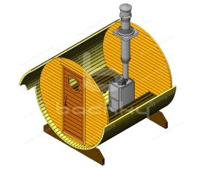 Баня-бочка Мини (цвет: палисандр) мкрн. Юрьевец Май 2018