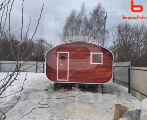 Баня-Квадроовал 4х4,5 (цвет: Махагон) г. Лакинск Февраль 2020