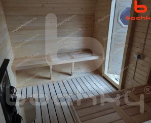 Баня-Квадроовал 4х4,5 (цвет: Палисандр) с.Богослово Март 2020