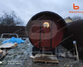 Баня Бочка Мега-3 (цвет: Махагон), г. Петушки Декабрь 2019