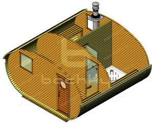 Баня-овалбочка 4х4 (цвет: палисандр) Богослово Март 2018