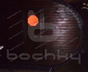 Баня-овалбочка 4х3 из кедра Мега-2 СВ (цвет: палисандр) г. Владимир Сентябрь 2018