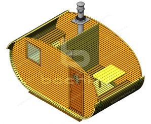 Баня-овалбочка 4х2 (цвет: сосна) с. Семеновское Август 2018