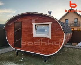 Баня Бочка овал 4х5, Нижегородская область Весна 2022