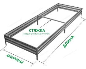 Грядки оцинкованные с перфорацией (h 20 см)