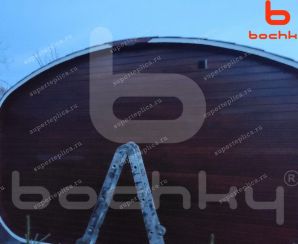 Баня-Квадроовал 4х4,5 (цвет: Палисандр) г. Лакинск Март 2020